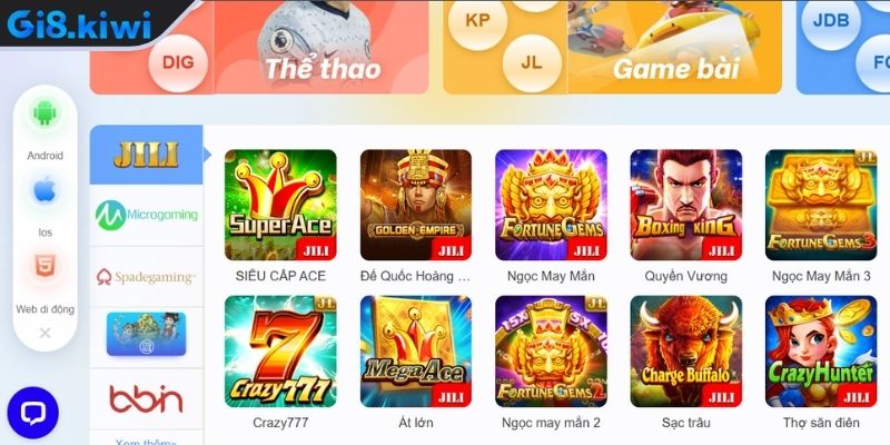 Thao tác tải app GI8 trên Android